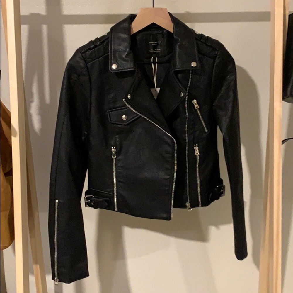 Zara faux leather jacket